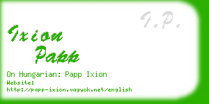 ixion papp business card